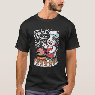 Schlemmermodus aktiviert lustiger Schneemann Weihn T-Shirt