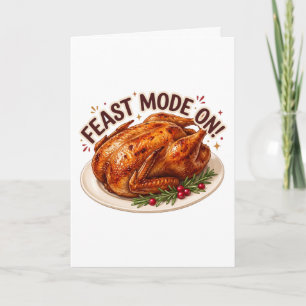 Schlemmermodus an Lustiger Thanksgiving-Truthahn Karte