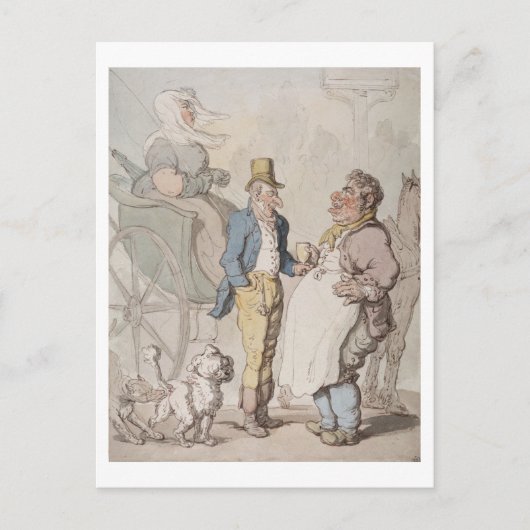 Schlender Billy, Reisende, die Erfrischung nehmen Postkarte (Vorderseite)