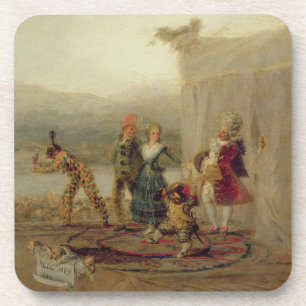 Schlendernde Spieler, 1793 (Öl auf Weißblech) Untersetzer