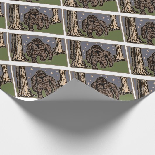Schlenderndes Sasquatch Geschenkpapier (Ecke)