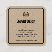 Schlepp- und Abschleppdienst Black Craft Quadratische Visitenkarte (Rückseite)