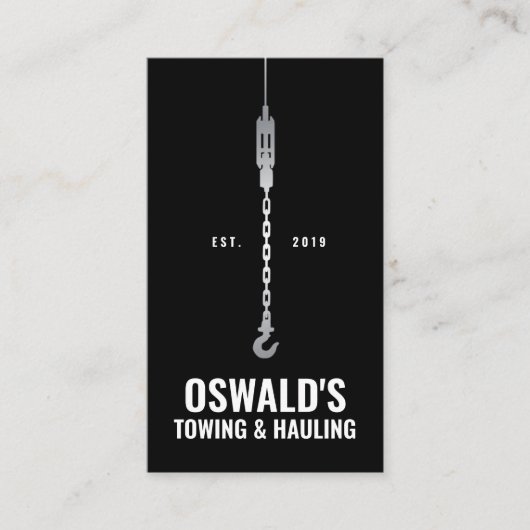 Schlepp- und Abschleppdienst Visitenkarte (Vorderseite)