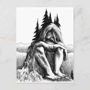 Schleppangel-Beschreibungs-Schleppangel denken Postkarte