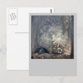 Schleppangel, die Kind hält Postkarte (Vorne/Hinten)