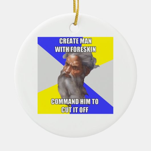 Schleppangel-Gott-Beschneidung Keramik Ornament (Vorne)