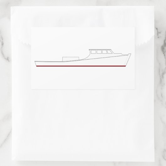 Schleppboot Chesapeake Bay (Vollkabine) Rechteckiger Aufkleber (Tasche)