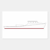 Schleppboot Chesapeake Bay (Vollkabine) Rechteckiger Aufkleber (Vorderseite)