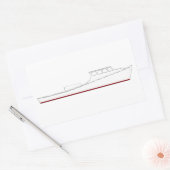 Schleppboot Chesapeake Bay (Vollkabine) Rechteckiger Aufkleber (Umschlag)