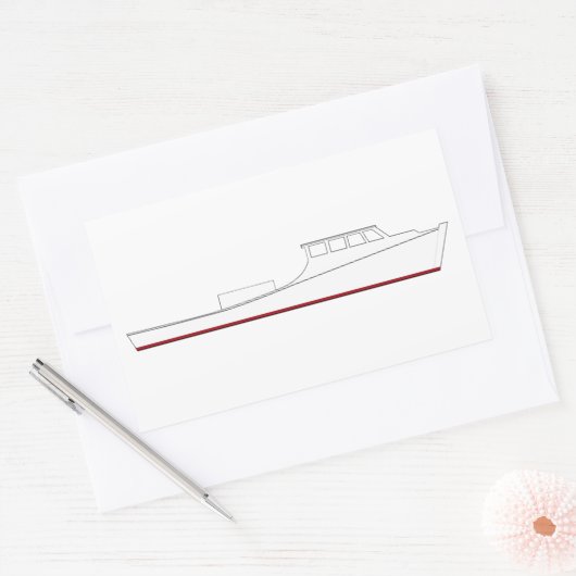 Schleppboot Chesapeake Bay (Vollkabine) Rechteckiger Aufkleber (Umschlag)