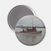 Schleppboot im Nebel Magnet (Vorderseite/Rückseite)