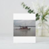 Schleppboot im Nebel Postkarte (Stehend Vorderseite)