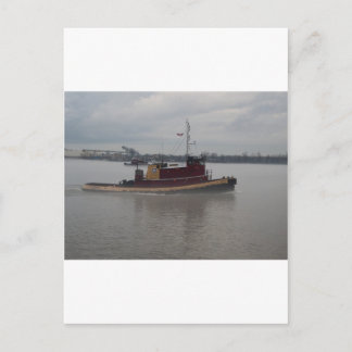 Schleppboot im Nebel Postkarte