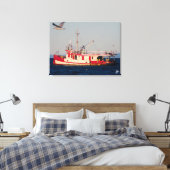 Schleppboot in der Mutiny Bay mit Vogel Leinwanddruck (Insitu (Schlafzimmer))