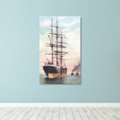 Schleppboote zum Schleppen eines Schiffes auf See Leinwanddruck (Insitu (Holzboden))