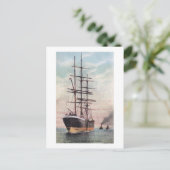 Schleppboote zum Schleppen eines Schiffes auf See Postkarte (Stehend Vorderseite)