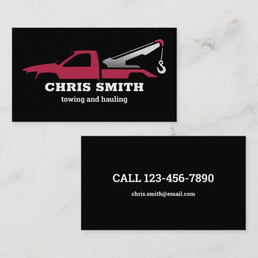 Schleppdienst Visitenkarte (Vorne/Hinten)