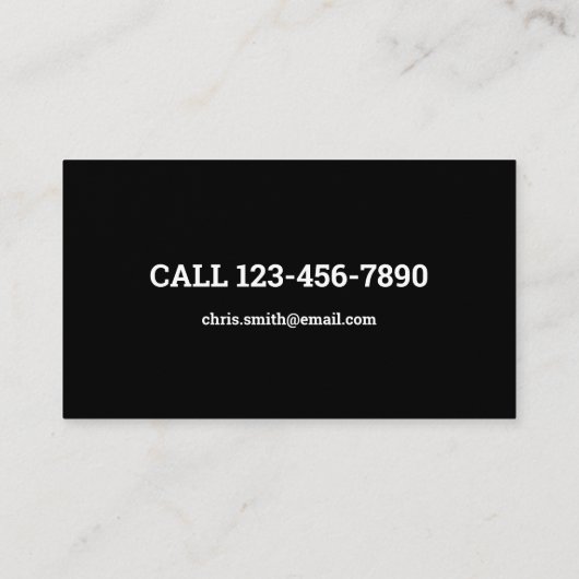 Schleppdienst Visitenkarte (Rückseite)