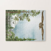 Schleppen | Coole Natur Lover Kunst Mit Monogramm Puzzle (Horizontal)
