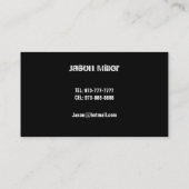 Schleppen der Visitenkarten Visitenkarte (Rückseite)