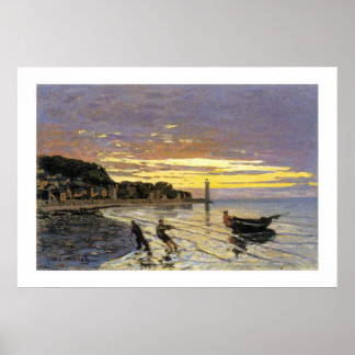 Schleppen eines Bootes, Honfleur Poster