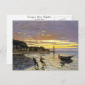 Schleppen eines Bootes, Honfleur Postkarte (Vorne/Hinten)