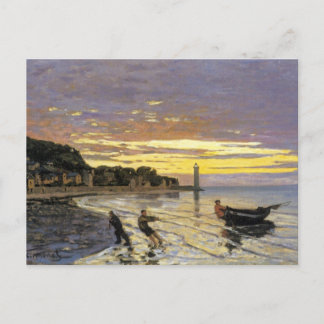 Schleppen eines Bootes, Honfleur Postkarte