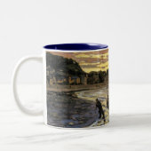 Schleppen eines Bootes, Honfleur Zweifarbige Tasse (Links)