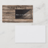 Schleppen u. Reinigung Visitenkarte (Vorne/Hinten)