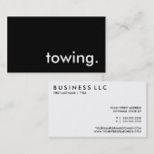 Schleppen. Visitenkarte (Vorne/Hinten)