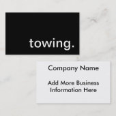 Schleppen-Visitenkarte Visitenkarte (Vorne/Hinten)