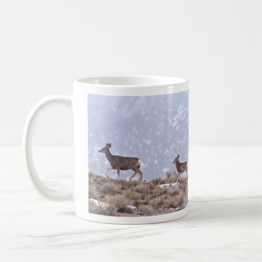 Schleppende Rotwild Kaffeetasse (Links)