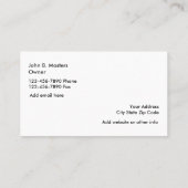 Schleppender und ausgrabender Bau Visitenkarte (Rückseite)