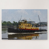 Schlepper am Fluss Puzzle (Horizontal)