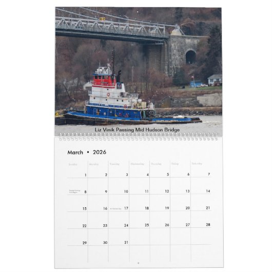 Schlepper am Hudson River 2021 - eine Mischung aus Kalender (Mär 2026)