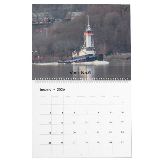 Schlepper am Hudson River 2021 - eine Mischung aus Kalender (Jan 2026)