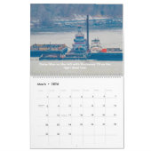 Schlepper am Hudson River mit einzigartigen Tows 2 Kalender (Mär 2026)