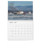 Schlepper auf der Eis-Jahreszeit des Hudsons 2019 Kalender (Feb 2027)