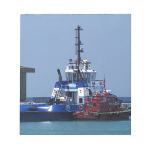 Schlepper-Boot und Versuchsboot Notizblock