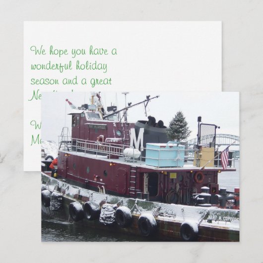 Schlepper Feiertagspostkarte (Vorne/Hinten)