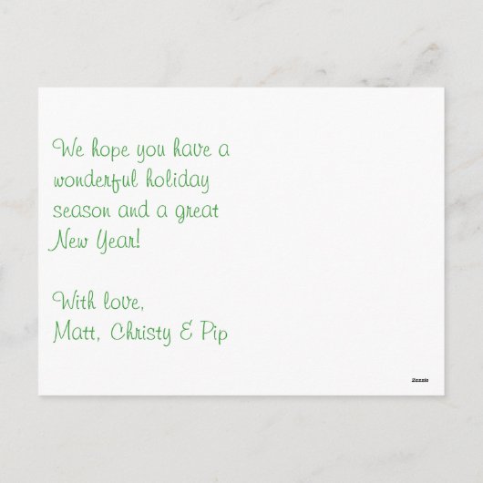 Schlepper Feiertagspostkarte (Rückseite)