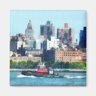 Schlepper gegen Manhattan-Skyline Magnet