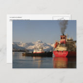 Schlepper James Dunlap im niederländischen Hafen Ankündigungspostkarte (Vorne/Hinten)