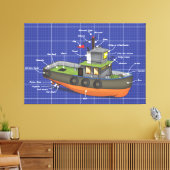 Schlepper Leinwanddruck (Insitu (Wohnzimmer))
