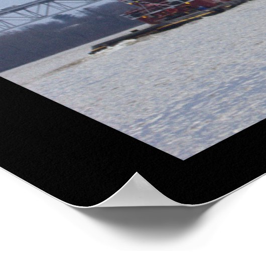 Schlepper mit Bridge Poster (Ecke)