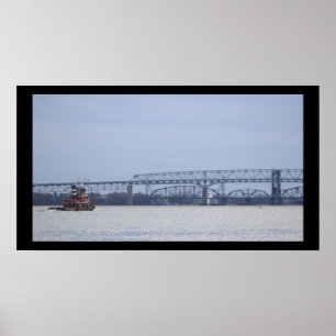 Schlepper mit Bridge Poster