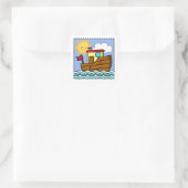Schlepper Sonniger Tag Quadratischer Aufkleber (Tasche)