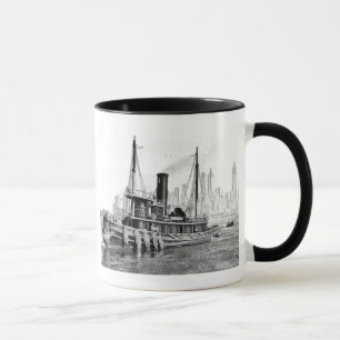 Schlepper und Skyline Tasse
