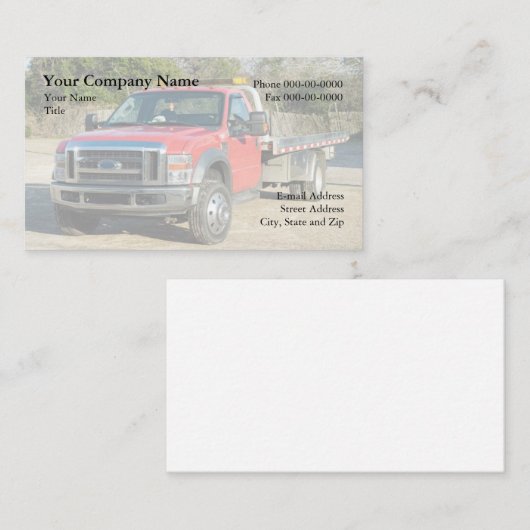 Schlepper-Visitenkarte Visitenkarte (Vorne/Hinten)