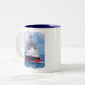 Schlepper voran zweifarbige tasse (Vorderseite Links)
